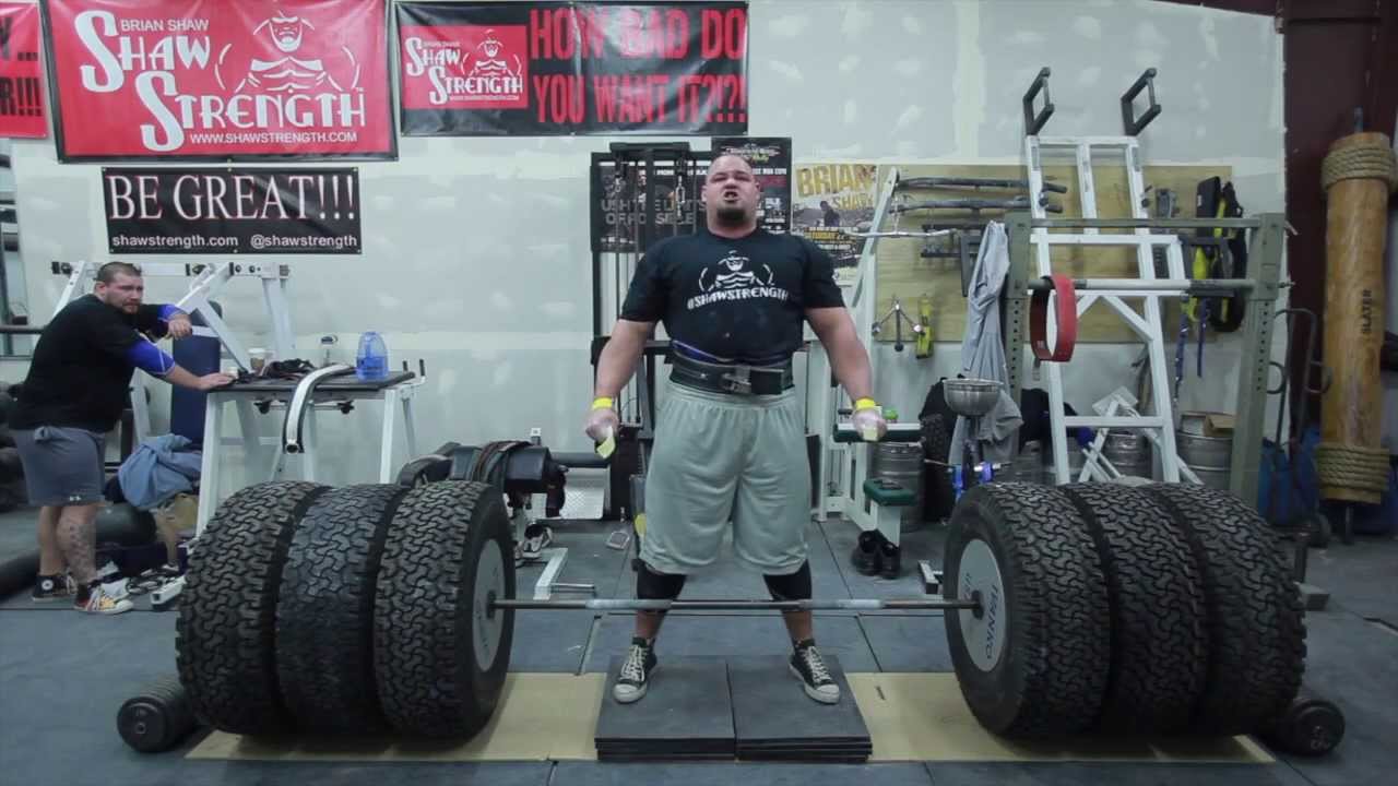 Brian Shaw 517kg 1140 lbs Tire Deadlift All Things Gym