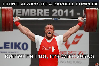 I don't always do barbell complexes Dmitry Klokov 2011 WWC Complex Snatch Scream
