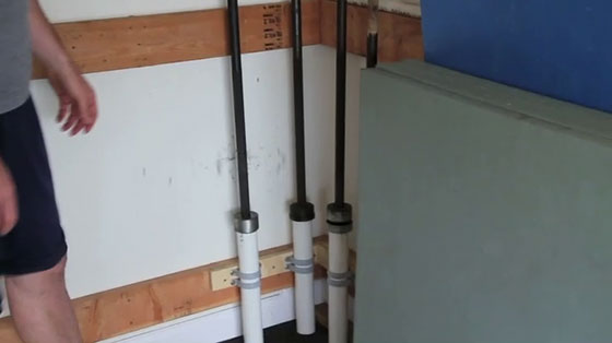 PVC Pipe Barbell Stands