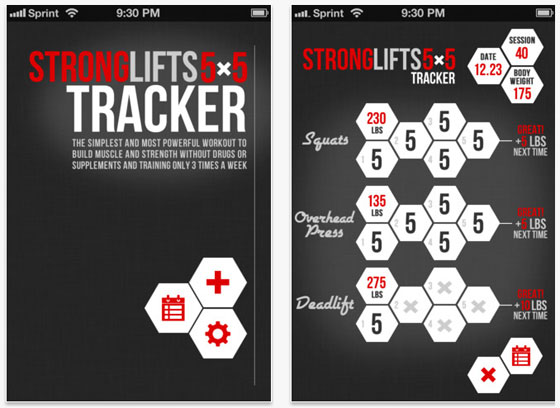 StrongLifts 5x5 iPhone App