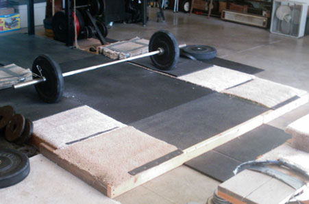 Barbell on Weightlifting Platform