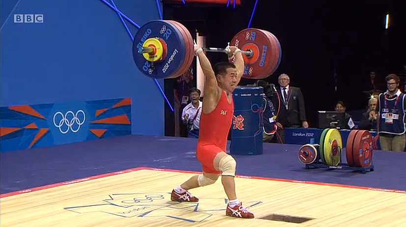 OM Yun Chol Clean Jerk Olympic Record 168kg