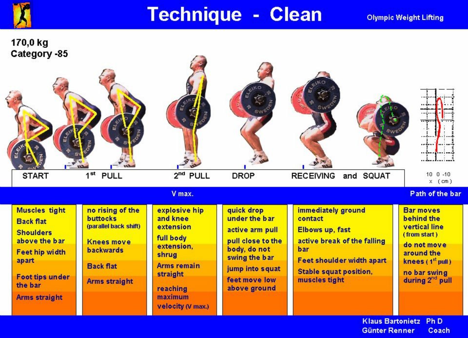 Weightlifting Technique Poster Clean