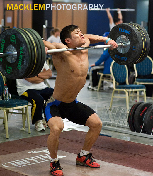 Lu Xiaojun Snatch High Pulls 2011 Paris World Championships Training Hall Rob Macklem