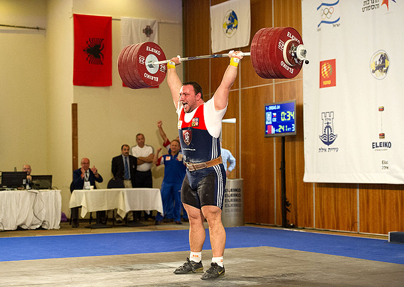 Jirka Orsag 241kg Clean Jerk 2012 U23 European