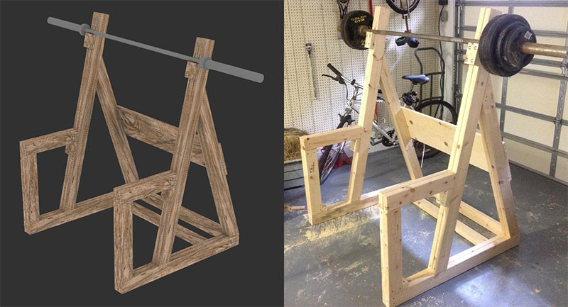 DIY Wooden Squat Rack All Things Gym