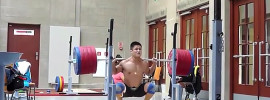 Lu Xiaojun 260kg Paused Squat in 2013 Worlds Training Hall