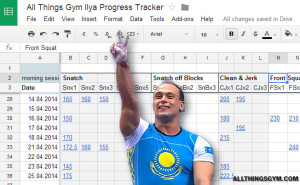 ilya ilyin progress tracker all things gym