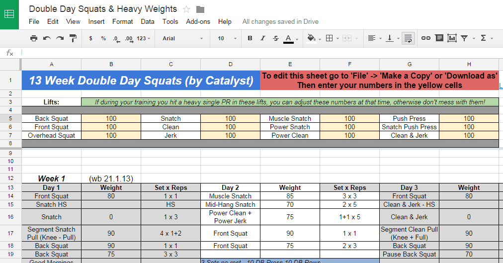 catalyst 13 week double day squats program