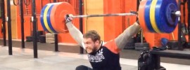 dmitry klokov 190kg hang snatch