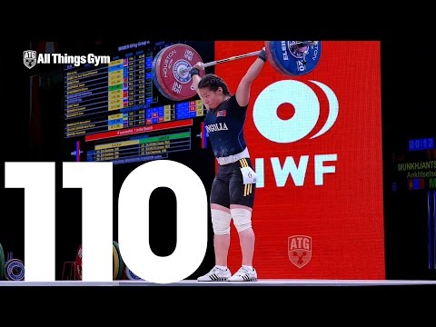 Ankhtsetseg Munkhjantsan 110kg Snatch 2015 Worlds - All Things Gym