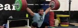 Dmitry Klokov 190kg hang snatch plus overhead squat